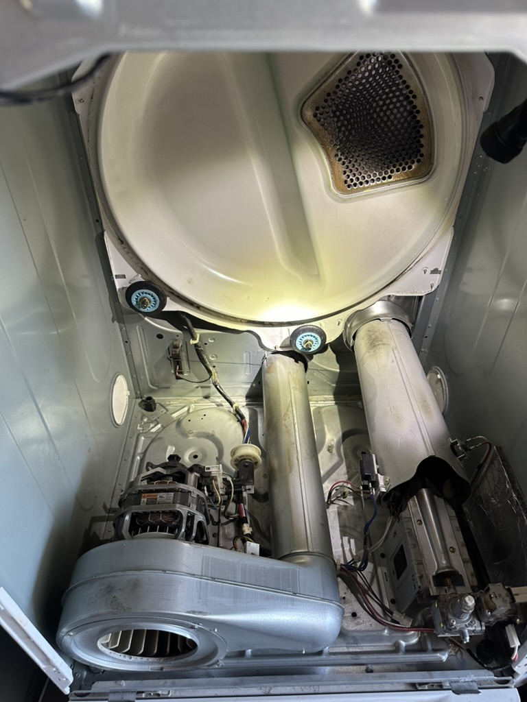 After cleaning and roller replacement, before reassembly