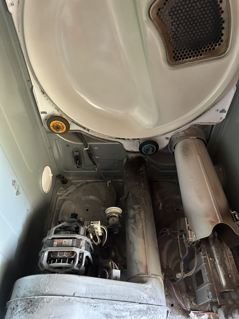 Dryer interior before maintenance